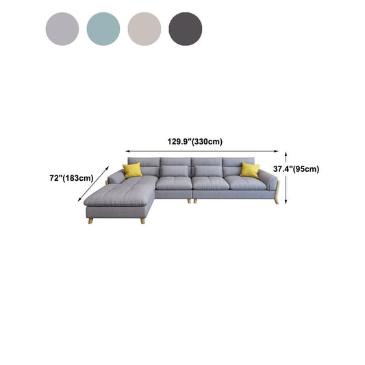 Nordic Pillow Top Arm Cushions Stationary Living Room Sofa Chaise