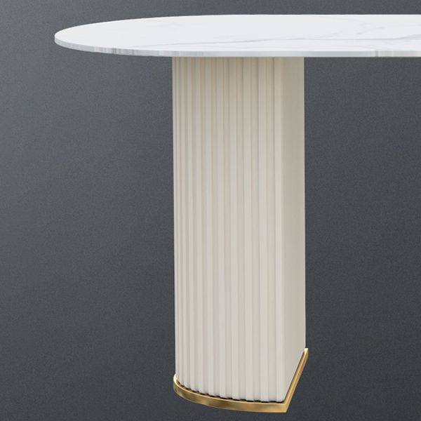 Free Form White Dining Table Sintered Stone Table Modern with Double Pedestal Clearhalo ' dining_table' 'Dining Tables & Seating' 'Dining Tables' 'furn' 'furn_dining_table' 'Furniture' 'furniture_dining_table' 'Kitchen & Dining Furniture' 'kitchen&dining_furn' 'kitchen' 'kitchen_dining_table' 1200x1200_24e7b6df-e55d-43b0-a38e-bba0f2cc3630