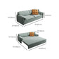 Modern Green Convertible Sofa Cushion Back Foldable Loveseat