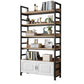 Modern Open Back Shelf Bookcase with Cabinets for Home Office Clearhalo 'Bookcases' 'furn' 'furn_bookcases' 'Furniture' 'Office Furniture' 1200x1200_24e9086c-d403-42ef-93d6-8269a7813ade