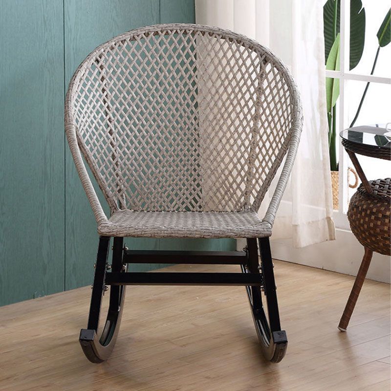 Chaise à bascule de roteur de roteur chaise à corne à corde tissée pour salle de gamme