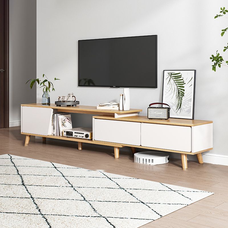 Engineered Wood TV Stand Console with Cabinet 2-Drawer TV Media Stand Clearhalo 'furn' 'furn_tv_stands_entertainment_centers' 'Furniture' 'Living Room Furniture' 'TV Stands & Entertainment Centers' 'TV Stands & Media Storage Furniture' 'tv_stands_entertainment_centers' 1200x1200_24e93d92-e2f1-4a22-baae-7c6d06155d73
