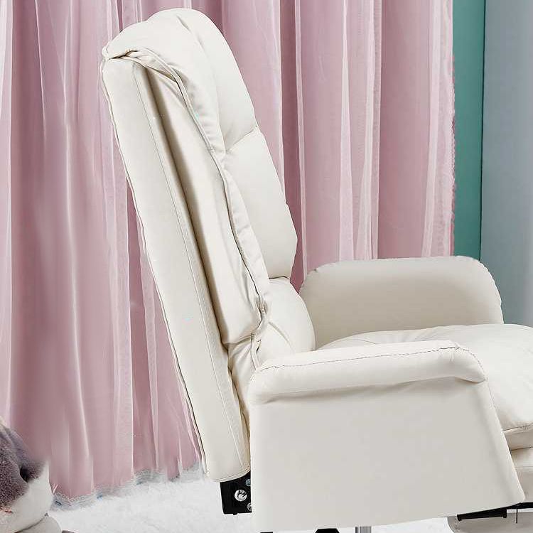 Silver Metal Modern Desk Chair with High Back Leather Desk Chair Clearhalo 'furn' 'furn_office_chair' 'Furniture' 'furniture_office_chair' 'Office Chairs' 'Office Furniture' 'office_chair' 1200x1200_24eabceb-f54c-4edb-85b8-4785382d0251