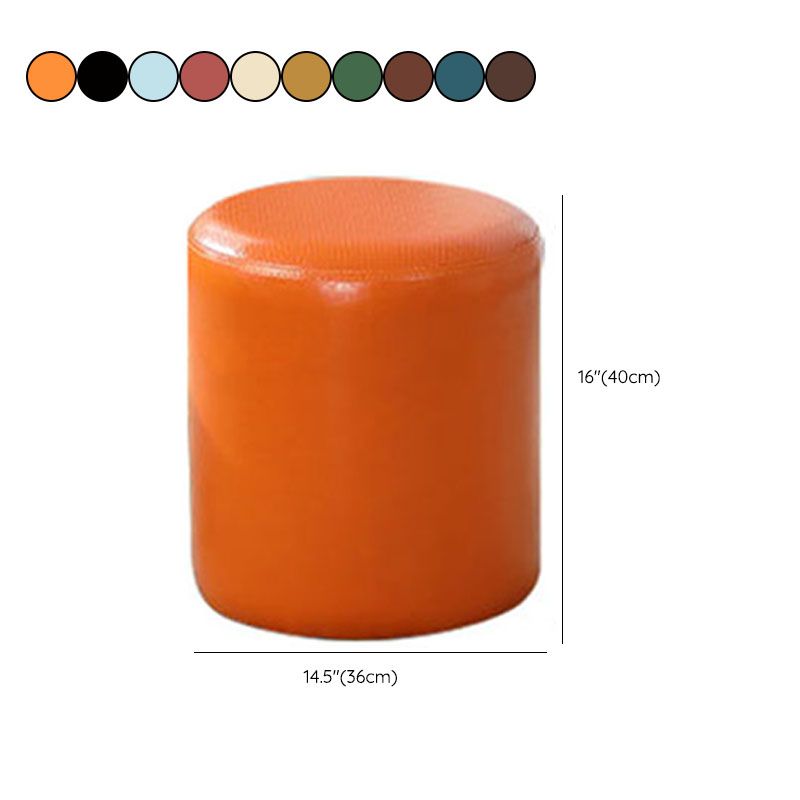 Orange Modern Pouf Water Resistant Solid Color Round Pouf for Drawing Room Clearhalo 'furn' 'furn_ottomans_poufs' 'Furniture' 'Living Room Furniture' 'Ottomans & Poufs' 'ottomans_poufs' 1200x1200_24eb60ce-d595-44dc-bf7a-294df6f79847