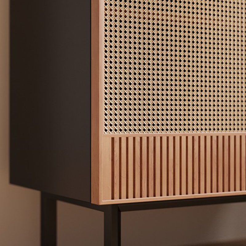 Modern Style Wicker Doors Sideboard Solid Wood Buffet Table for Dining Room Clearhalo 'buffet_sideboard' 'Buffets & Sideboards' 'furn' 'furn_buffet_sideboard' 'Furniture' 'Kitchen & Dining Furniture' 1200x1200_24eb9a95-88b4-4e1e-9c18-843a55eb3c24