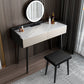 Contemporary Makeup Vanity Desk 2-Drawer Vanity Dressing Table with Slate Top