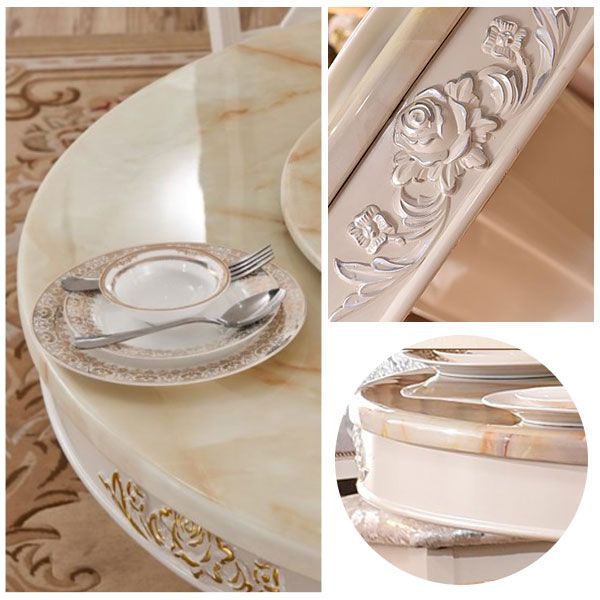 Solid Wood Victorian Round Table White Marble Top Table with Pedestal Clearhalo ' dining_table' 'Dining Tables & Seating' 'Dining Tables' 'furn' 'furn_dining_table' 'Furniture' 'furniture_dining_table' 'Kitchen & Dining Furniture' 'kitchen&dining_furn' 'kitchen' 'kitchen_dining_table' 1200x1200_24ec131a-a8aa-4955-8eee-071ba439ea52