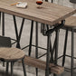 Solid Wood Bistro Bar Table Rectangle Black Base Bar Table for Dining Room Clearhalo 'Bar Furniture' 'Bar Tables' 'bar_tables' 'furn' 'furn_bar_tables' 'Furniture' 'Kitchen & Dining Furniture' 1200x1200_24ec16c6-0288-4427-a09c-dbc1db37bb5c