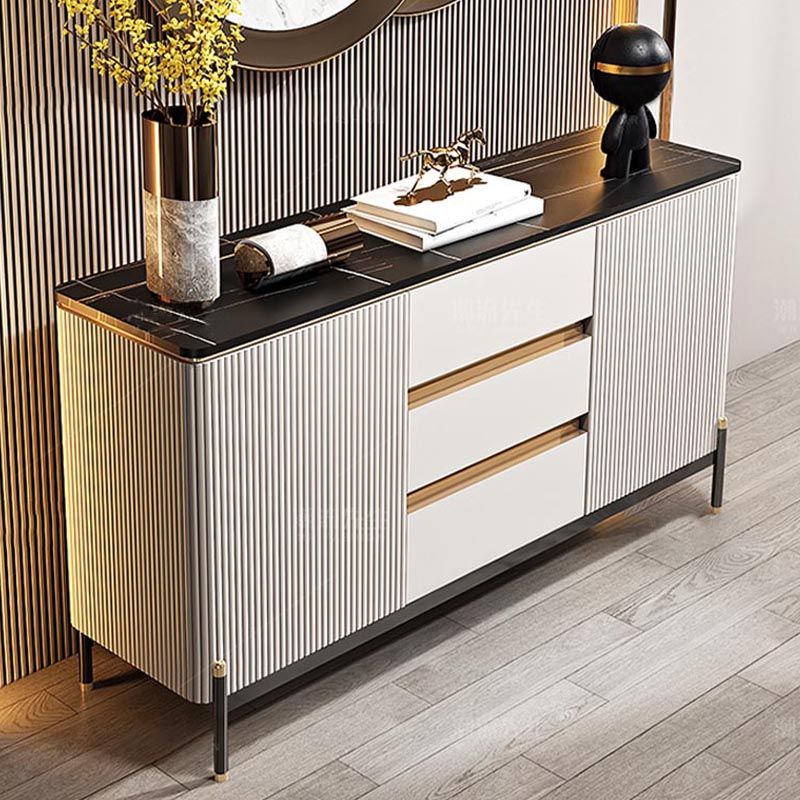 Sintered Stone Storage Cabinet Luxury Rectangle Sideboard for Home Clearhalo 'buffet_sideboard' 'Buffets & Sideboards' 'furn' 'furn_buffet_sideboard' 'Furniture' 'Kitchen & Dining Furniture' 1200x1200_24ec720e-626d-41bb-b8ab-008a55ce3588
