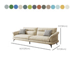 31.49 "Sofá de cuero sintético escandinavo de cuero/lino con brazo acampanado