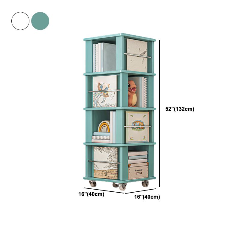 Geometric Closed Back Bookshelf Nordic Rotatable Study Room Bookcase