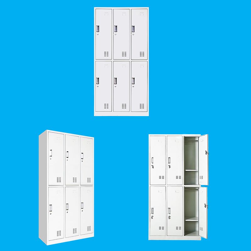 Metalen eigentijdse kast voor thuisgrijs scharnierende deur opbergkast