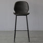 Industrial Faux Leather Bar Stool Patio Bar Stool with Metal Legs
