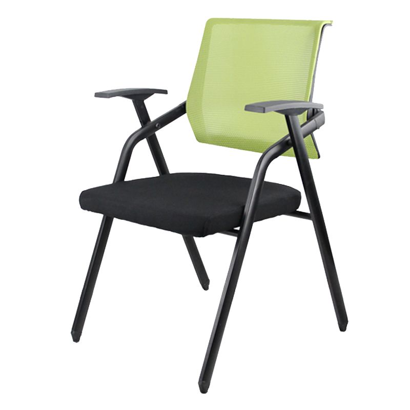 Silla de conferencia de malla de media espalda silla de armas fijo ergonómica para el cargo