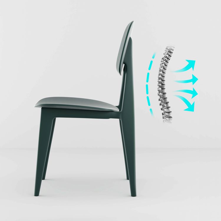 Muebles de comedor de plástico modernos en el acabado mate para la cocina.