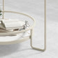 17.7" H Round Glass Coffee Table Iron 3 Legs Cocktail Table with Slate Shelf Clearhalo 'Coffee & Accent Tables' 'Coffee Tables' 'coffee_tables' 'furn' 'furn_coffee_tables' 'Furniture' 'Living Room Furniture' 1200x1200_24f0276b-b5d0-4dc1-ae6e-aa1a1e806450