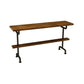 Light Brown Industrial Style Bar Table in Iron and Solid Wood Bar Table Clearhalo 'Bar Furniture' 'Bar Tables' 'bar_tables' 'furn' 'furn_bar_tables' 'Furniture' 'furniture_bar_tables' 'Kitchen & Dining Furniture' 1200x1200_24f08c30-9d6b-4971-a3ba-155cadbbf407