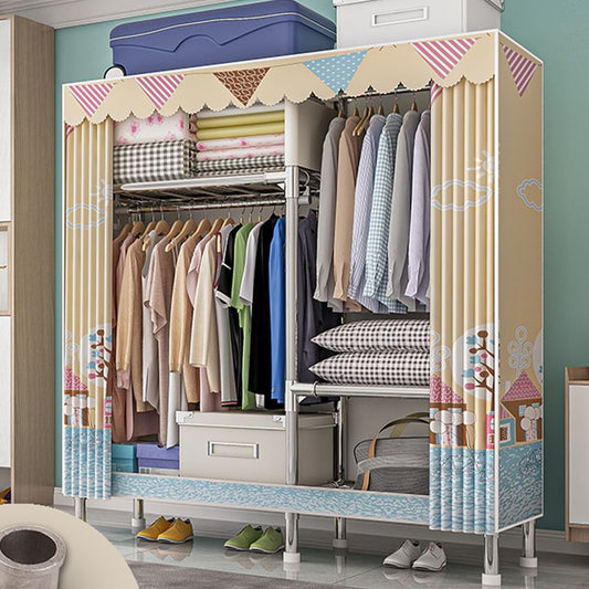 Eigentijdse garderobe -armoire met planken stalen garderobe kast voor slaapkamer