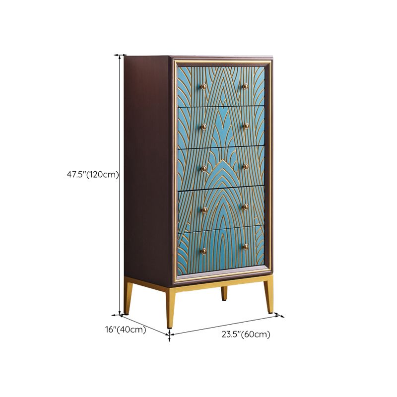 Manufactured Wood Storage Chest Glam Style Storage Chest Dresser