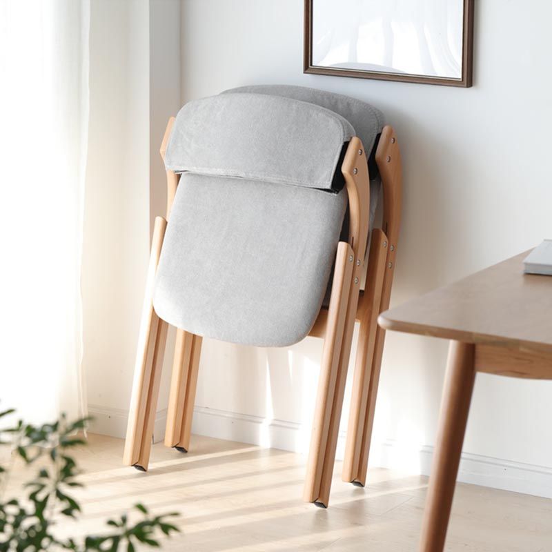 Contemporary Wood Dining Chairs Open Back Dining Side Furniture in Matte Finish for Home