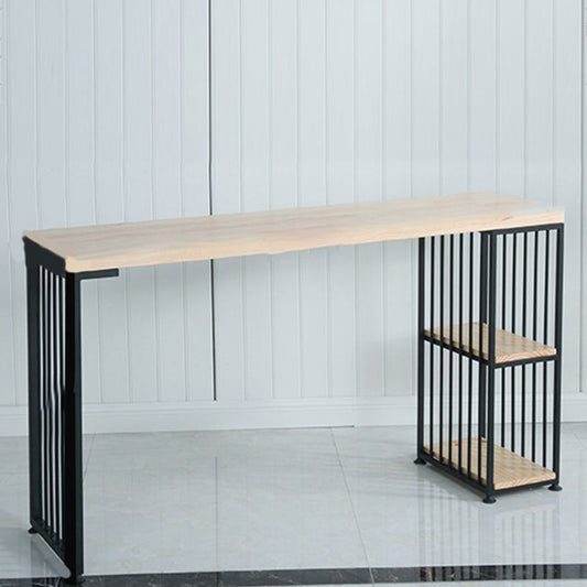 ウッドトップバーの高さテーブルモダンスタイルビストロパブテーブル2つの棚付き