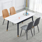 Contemporary Rectangle Dining Room Table White Sintered Stone Table with 4 Legs Clearhalo ' dining_table' 'Dining Tables & Seating' 'Dining Tables' 'furn' 'furn_dining_table' 'Furniture' 'furniture_dining_table' 'Kitchen & Dining Furniture' 'kitchen&dining_furn' 'kitchen' 'kitchen_dining_table' 1200x1200_24f1fb91-0bdf-4c63-af12-5e899e67cbbc