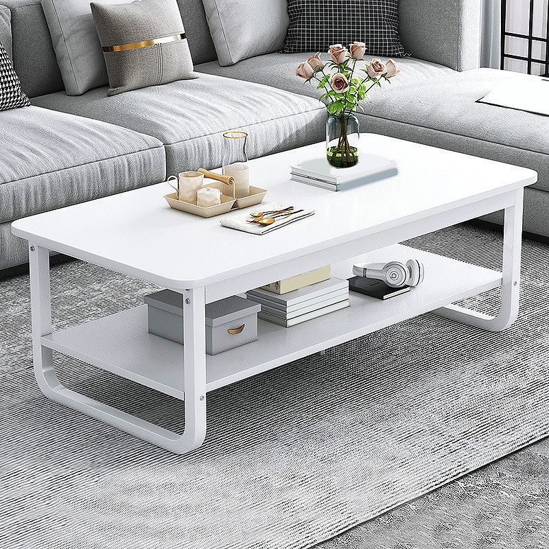 16.5"H Modern Solid Mental Base Black /Gold/white Rectangular Coffee Table Clearhalo 'Coffee & Accent Tables' 'Coffee Tables' 'coffee_tables' 'furn' 'furn_coffee_tables' 'Furniture' 'furniture_coffee_tables' 'Living Room Furniture' 1200x1200_24f3a2b8-2ba7-4231-96a7-53e81d9c1aef