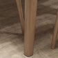Mesa de comedor moderna con tapa de piedra blanca, mesa rectangular con patas de madera