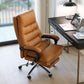 Silla ejecutiva acolchada ajustable con brazos, silla moderna con respaldo alto para gerentes