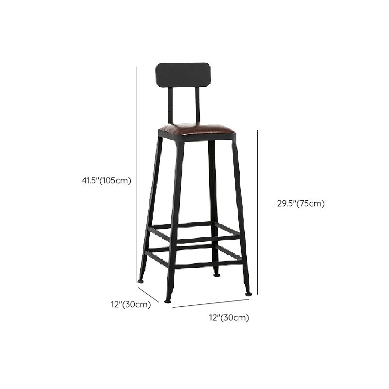 Tabouret de comptoir de style contemporain, tabouret de bar sans accoudoirs à dossier bas pour l'intérieur