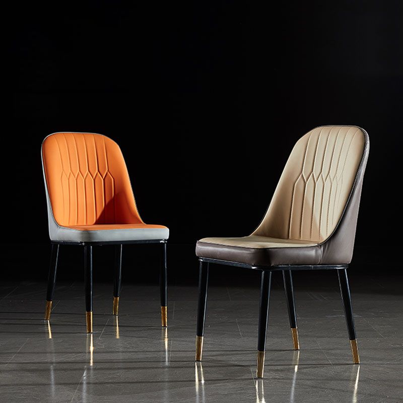 Nordic Style Kitchen Metal Dining Chair Dining Parsons Armless Side Chairs Clearhalo ' kitchen&dining_furn' 'Dining Chairs' 'Dining Tables & Seating' 'dining_chair' 'furn' 'furn_dining_chair' 'Furniture' 'furniture_dining_chair' 'Kitchen & Dining Furniture' 'kitchen' 1200x1200_24f8f8ff-0fbe-4c03-ab04-4d9a2dd71fc0