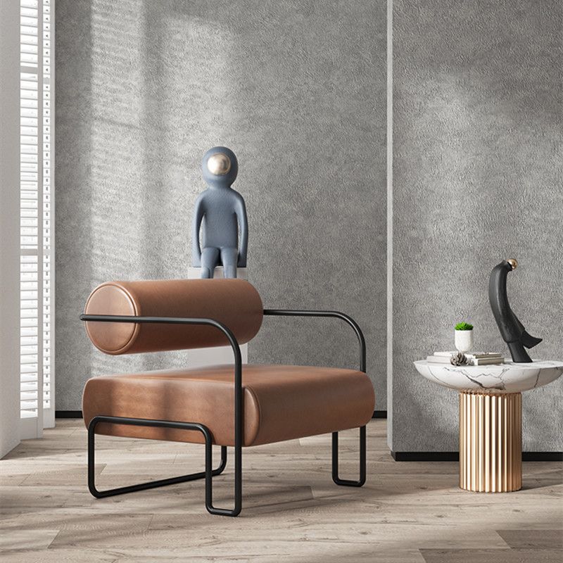 工業スタイル26 "幅固定されたバックメタルベーススポンジアームチェア