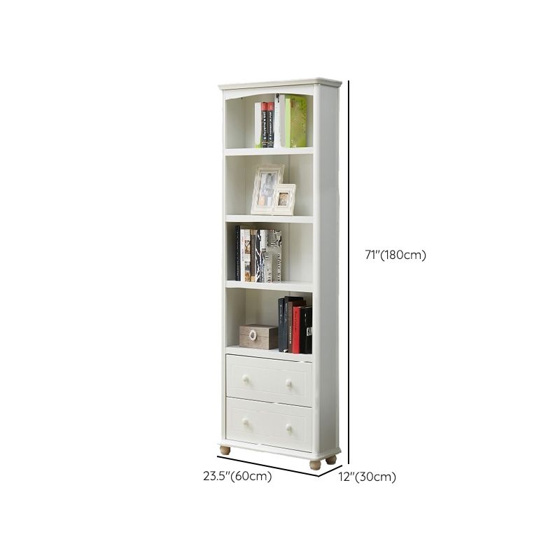 Contemporary Wood Bookshelf Standard Closed Back White Bookcase Clearhalo 'Bookcases' 'furn' 'furn_bookcases' 'Furniture' 'Office Furniture' 1200x1200_24fa4325-6010-45f3-8d43-034edf6a7cee