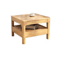 Nordic Style Square/rectangular 4 Legs Base Wooden Table with Storage Rack Coffee Table