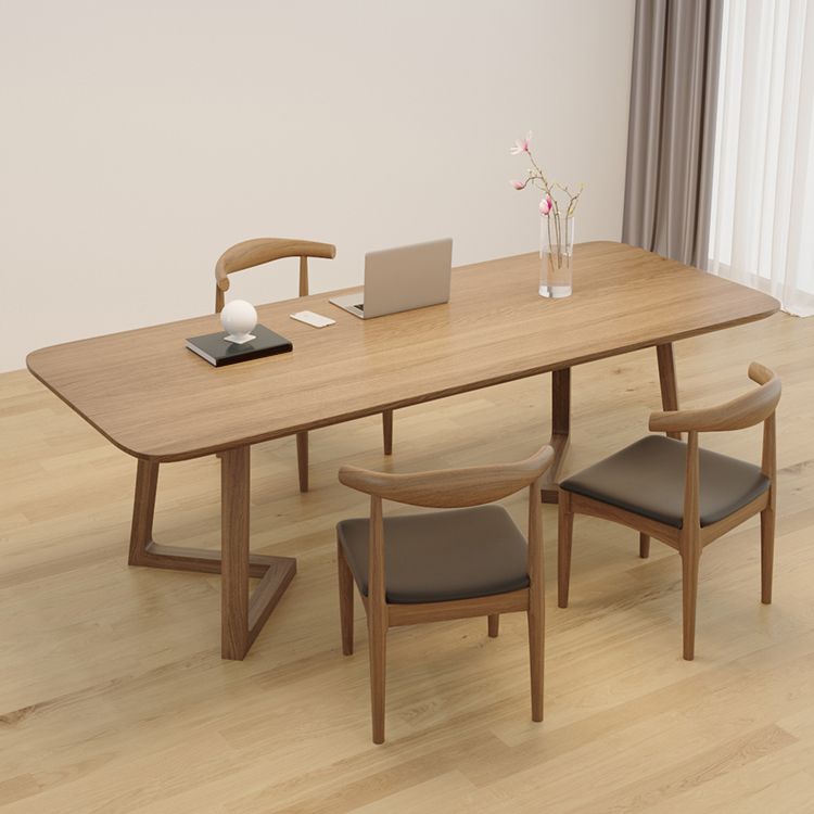 Bureau d'écriture de style moderne bureau de bureau en bois massif rectangulaire pour la maison