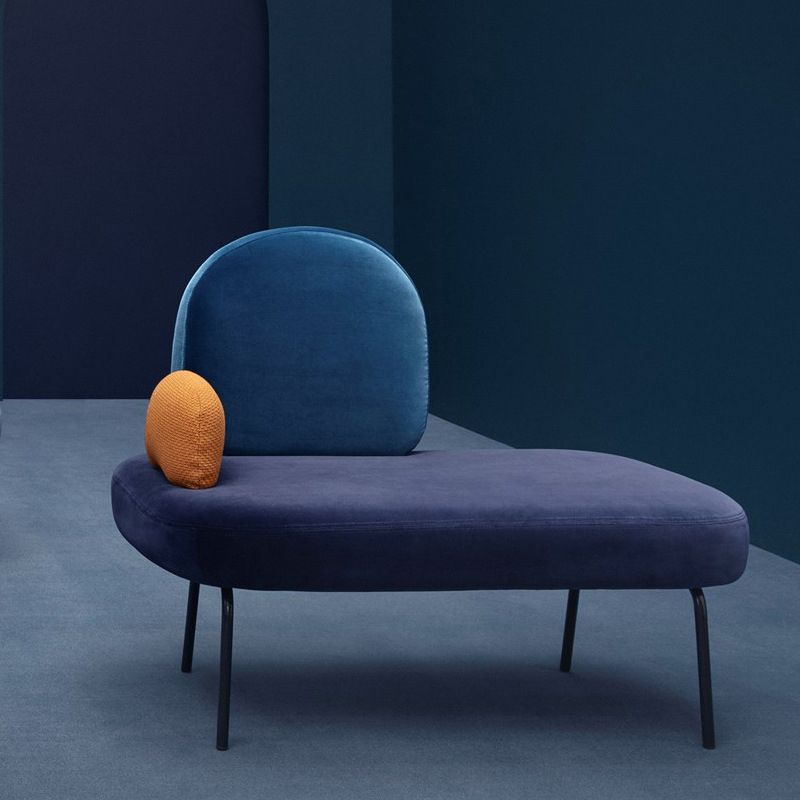 2-seater Standard Sofa Modern Fabric Armless Settee for Living Room