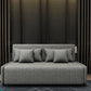 Linen Sleeper Sofa 39.37" Wide Blue Foldable Armless Sofa Bed