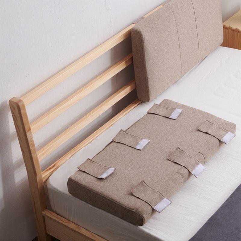 Fiamma del letto in legno massiccio nordico con testiera da 35,4 pollici a pannello in cenere