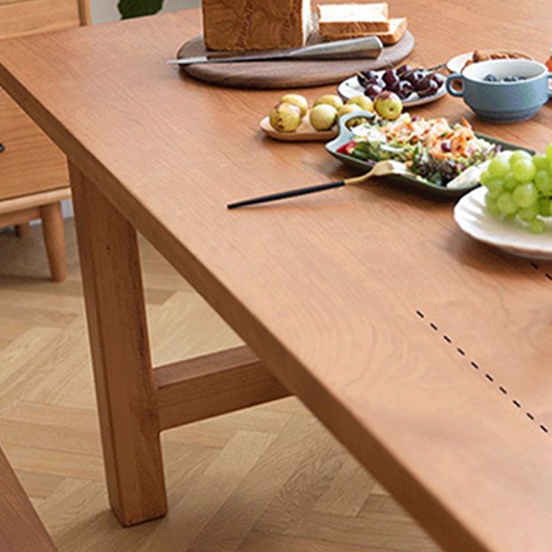 Rechteckiger Esstisch mit Böcken, moderner Holztisch für das Esszimmer