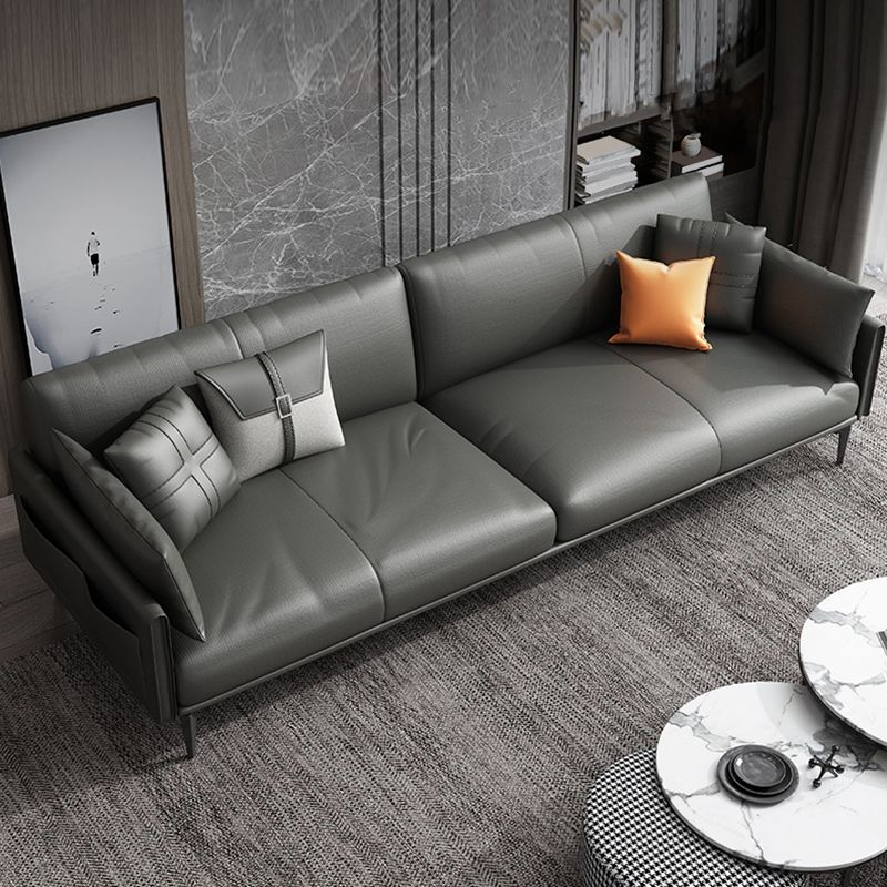 Faux Leather Sofa 33.46 " D x 30.70" H Square Arm  Sofa for Living Room