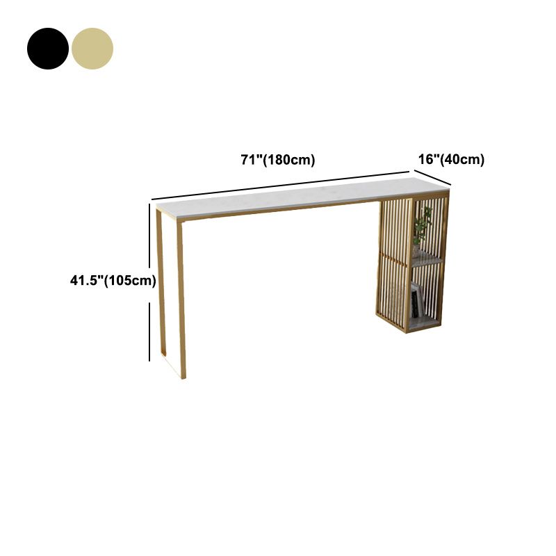 Tabella dei pub contemporanei in altezza da 42 pollici in marmo artificiale tavolo da bar