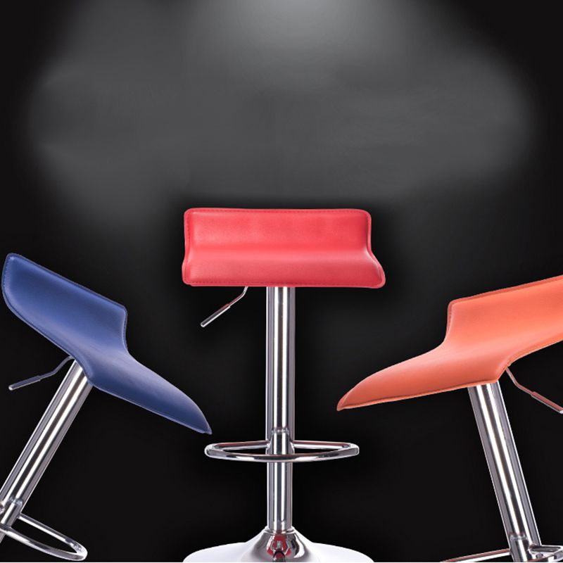 Contemporary PU Leather Swivel Barstool Indoor Bar Stool with Low Back Clearhalo 'Bar Furniture' 'Bar Stools' 'bar_stools' 'furn' 'furn_bar_stools' 'Furniture' 'furniture_bar_stools' 'Kitchen & Dining Furniture' 1200x1200_25084295-2851-4f0b-84f5-d2ca3263e172