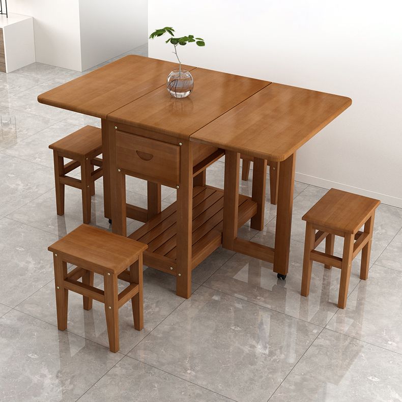 Bruine moderne rechthoekige houten eetkamertafel voor kleine ruimte