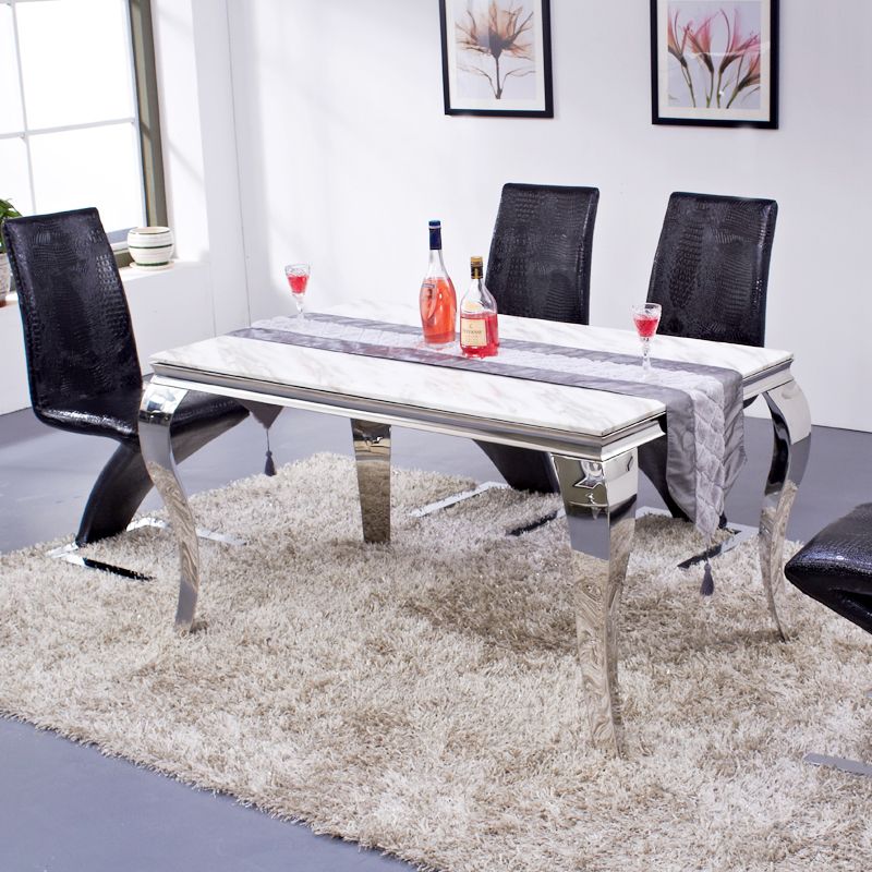 Rectangle Mid-Century Dining Table Four-Color Fixed Table for Dining Room Clearhalo ' dining_table' 'Dining Tables & Seating' 'Dining Tables' 'furn' 'furn_dining_table' 'Furniture' 'furniture_dining_table' 'Kitchen & Dining Furniture' 'kitchen&dining_furn' 'kitchen' 'kitchen_dining_table' 1200x1200_250b832d-308b-4e29-8588-73f835731e35