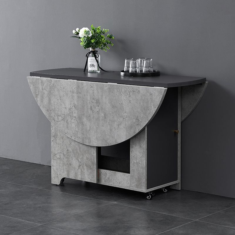 Foldable Artificial Wooden Top Table Extendable Round Table with Trestle Base Clearhalo ' dining_table' 'Dining Tables & Seating' 'Dining Tables' 'furn' 'furn_dining_table' 'Furniture' 'furniture_dining_table' 'Kitchen & Dining Furniture' 'kitchen&dining_furn' 'kitchen' 'kitchen_dining_table' 1200x1200_250c14be-f498-4913-91d8-26d482c9f608