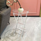 Cross Legs Side Table Acrylic Round/Rectangular Sofa Side Accent Table
