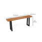 Wood Top Bar Table Rectangle Dining Table with Metal Base for Kitchen Clearhalo 'Bar Furniture' 'Bar Tables' 'bar_tables' 'furn' 'furn_bar_tables' 'Furniture' 'Kitchen & Dining Furniture' 1200x1200_250d6101-6bcf-4a88-b972-8752d6cbdeaf