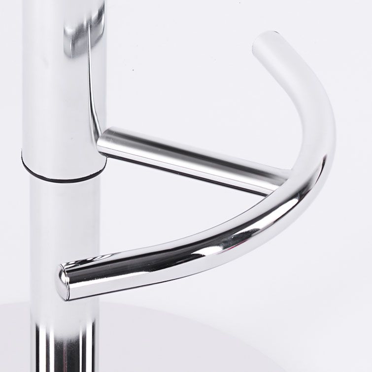 Taburetes de barra tapizados Tabres de barra de altura ajustable giratoria con base cromada