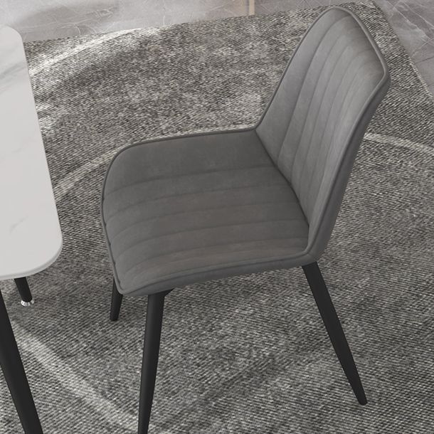 Contemporary Sintered Stone Top Stand Rectangular Dining Set White Standard Dining Set for Kitchen Clearhalo 'Dining Room Sets' 'Dining Tables & Seating' 'dining_room_set' 'furn' 'furn_dining_room_set' 'Furniture' 'furniture_dining_room_set' 'Kitchen & Dining Furniture' 'kitchen&dining_furn' 'kitchen' 1200x1200_2510ed0d-eea5-49ec-9089-22c5fb27f239