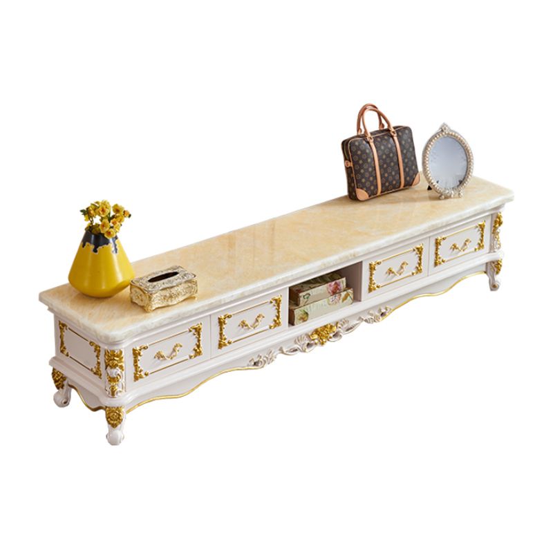 Glam TV Media Stand Open Storage TV Media Console with Drawers Clearhalo 'furn' 'furn_tv_stands_entertainment_centers' 'Furniture' 'Living Room Furniture' 'TV Stands & Entertainment Centers' 'TV Stands & Media Storage Furniture' 'tv_stands_entertainment_centers' 1200x1200_2511b9fa-8fe7-4cf5-b6f2-df9efb059eff